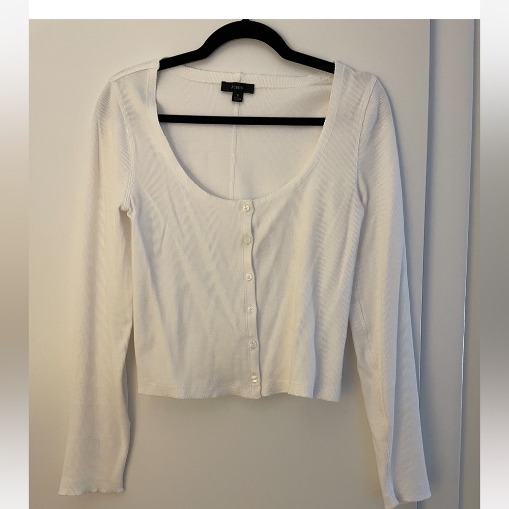 J Crew White Button Down